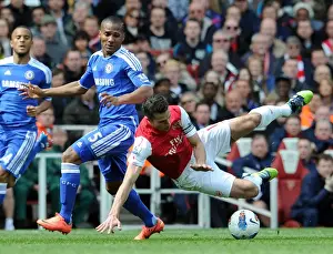 Arsenal V Chelsea 2011-12 Prints: Van Persie vs. Malouda: Battle at the Emirates - Arsenal v Chelsea, Premier League 2011-12