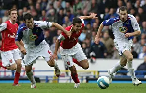 Blackburn Rovers V Arsenal 2007-8 Prints: Van Persie vs Nelson: A Battle at Ewood Park - Arsenal vs Blackburn, 2007