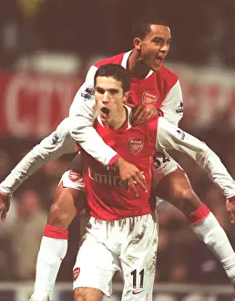 Van Persie and Walcott: Celebrating Arsenal's Winning Goals Against Watford (2006)