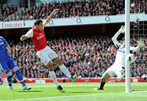 Arsenal V Chelsea 2011-12 Prints: Van Persie's Agonizing Miss: Arsenal vs. Chelsea, Premier League, 2011-12