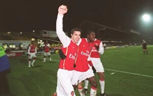 Images Dated 26th December 2006: Van Persie's Double: Arsenal Celebrate with Adrabayor and Baptista vs. Watford (2006)