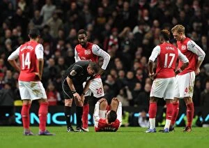 Images Dated 18th December 2011: Van Persie's Injury Drama: Manchester City vs. Arsenal, 2011-12 Season - Phil Dowd Referees