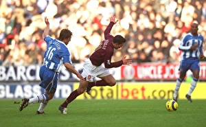 Wigan V Arsenal 2005-6 Prints: Van Persie's Spinning Goal: Arsenal's First at Wigan, 2005