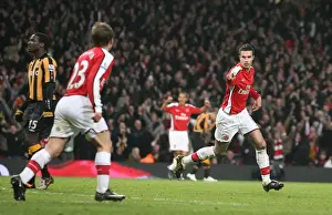 Arsenal V Hull City FA Cup Prints: Van Persie's Thrilling FA Cup Goal: Arsenal's 2-1 Victory Over Hull City (April 2009)