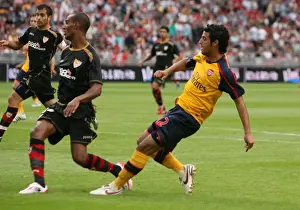 Arsenal V Seville Prints: Vela's Strike: Beating Konko for Arsenal at the Amsterdam Tournament