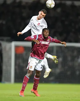 West Ham United V Arsenal FA Cup 2009-10 Prints: Vermaelen's Header Secures FA Cup Win for Arsenal over West Ham: Frank Nouble's Effort Not Enough
