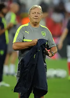 Paris Saint Gernain V Arsenal 2016-17 Prints: Vic Akers: Arsenal Kit Manager Prepares Kits at Parc des Princes Ahead of PSG Showdown (UEFA Champions League)