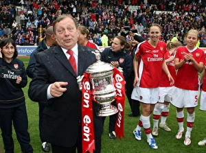 Vic Akers Arsenal Ladies Manager celebrates after the match