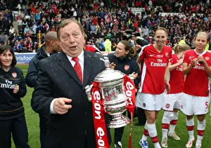 Arsenal Ladies V Sunderland WFC Prints: Vic Akers Celebrates FA Cup Victory with Arsenal Ladies: 2-1 Win over Sunderland WFC