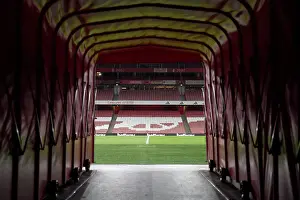Arsenal V Crystal Palace 2023-24 Prints: Vier's Intense Focus: Arsenal Player's Pre-Match Ritual Before Clash Against Crystal Palace (2023-24)
