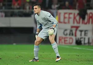 Olympiacos V Arsenal 2011-12 Prints: Vito Mannone: Arsenal's Substitute Goalkeeper in UEFA Champions League Match vs