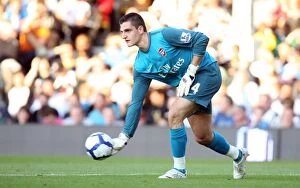 Images Dated 26th September 2009: Vito Mannone: The Hero of Arsenal's 1-0 Victory over Fulham in the Barclays Premier League
