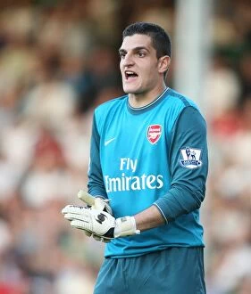 Fulham v Arsenal 2009-10 Collection: Vito Mannone's Heroic Performance: Arsenal's 1-0 Victory at Fulham, 2009