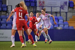 Images Dated 29th January 2024: Vivianne Miedema Faces Off Against Fuka Nagano: Liverpool vs