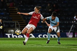 Arsenal Women V Manchester City Ladies - Continentail Cup Final Prints: Vivianne Miedema Scores for Arsenal Women against Manchester City Ladies in Continental Cup Final