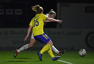 Arsenal Women V Birmingham City Women - WSL Continental Cup 2018-19 Prints: Vivianne Miedema Scores Arsenal's Second Goal Against Birmingham City Women in FA WSL Continental Tyres Cup Match