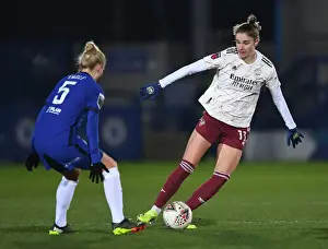 Chelsea Women V Arsenal Women 2020-21 Prints: Vivianne Miedema vs Sophie Ingle: A Battle in the FA WSL Clash Between Chelsea Women and Arsenal Women