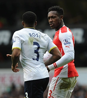Tottenham Hotspur V Arsenal 2014-15 Prints: Welbeck and Rose Clash: Tottenham vs. Arsenal, Premier League 2014-15