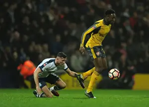 Preston North End V Arsenal - FA Cup - 2017 Prints: Welbeck vs Browne: Clash in the FA Cup - Preston North End vs Arsenal