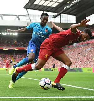 Liverpool V Arsenal 2017-18 Prints: Welbeck vs Gomez: A Premier League Rivalry Erupts on the Field