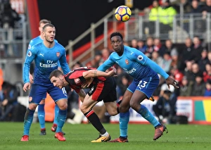 AFC Bournemouth V Arsenal 2017-18 Prints: Welbeck vs. Gosling: AFC Bournemouth vs