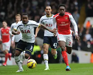 Tottenham Hotspur V Arsenal 2014-15 Prints: Welbeck vs. Rose: Intense Battle in Tottenham Hotspur vs