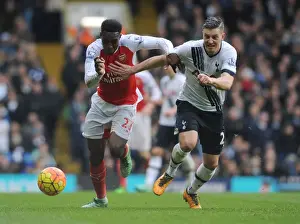 Tottenham Hotspur V Arsenal 2015-16 Prints: Welbeck vs. Wimmer: Clash of the Titans in the Premier League Showdown between Tottenham and Arsenal (2015-16)