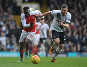 Tottenham Hotspur V Arsenal 2015-16 Prints: Welbeck vs. Wimmer: Intense Battle in the Premier League - Tottenham vs. Arsenal (2015-16)