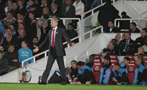 West Ham United V Arsenal 2009-10 Prints: Wenger at the Boleyn Ground: 1-1 Stalemate with West Ham, 2009