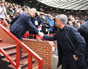 Manchester United V Arsenal 2017-18 Prints: Wenger vs. Mourinho: A Premier League Battle - Arsenal at Old Trafford (2017-18)
