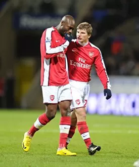Bolton v Arsenal 2009-10 Collection: William Gallas and Andrey Arshavin (Arsenal). Bolton Wanderers 0: 2 Arsenal