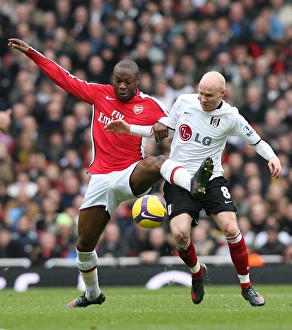 Arsenal v Fulham 2008-9 Gallery: William Gallas (Arsenal) Andrew Johnson (Fulham)
