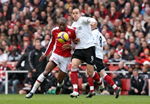 Arsenal v Fulham 2008-9 Gallery: William Gallas (Arsenal) Bobby Zamora (Fulham)