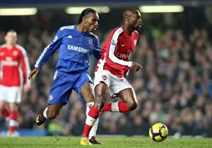 Chelsea v Arsenal 2009-2010 Collection: William Gallas (Arsenal) Didier Drogba (Chelsea). Chelsea 2: 0 Arsenal. Barclays Premier League