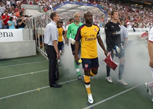 William Gallas and Jens Lehmann (Arsenal) before the match