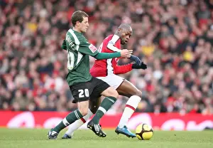 Arsenal V Plymouth Argyle - FA Cup 2008-09 Prints: William Gallas (Arsenal) Luke Summerfield (Plymouth)