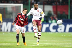 AC Milan v Arsenal 2007-8 Collection: William Gallas (Arsenal) Pato (Milan)