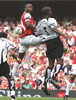 Arsenal v Fulham 2006-07 Collection: William Gallas (Arsenal) Philippe Christanval (Fulham)