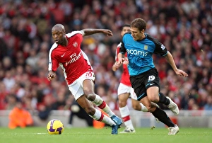 Arsenal V Aston Villa 2008-09 Prints: William Gallas (Arsenal) Stiliyan Petrov (Villa)