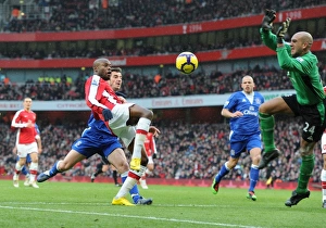 William Gallas (Arsenal) Tim Howard (Everton). Arsenal 2:2 Everton, Barclays Premier League William Gallas (Arsenal) Tim Howard (Everton). Arsenal 2:2 Everton, Barclays Premier League