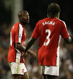 Gallas William Collection: William Gallas and Bacary Sagna (Arsenal)