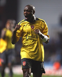 Images Dated 15th March 2007: William Gallas celebrates the Arsenal victory after the match
