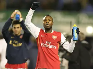 Everton V Arsenal 2007-08 Prints: William Gallas Celebrates Arsenal's Victory: 4-1 Over Everton