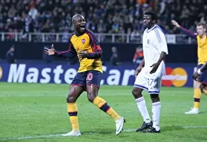 Images Dated 17th September 2008: William Gallas celebrates scoring the Arsenal goal