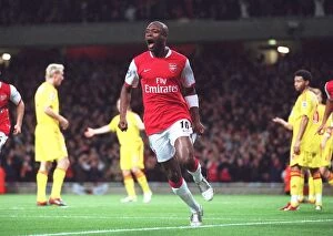 Images Dated 13th November 2006: William Gallas celebrates scoring Arsenals 3rd goal