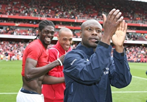William Gallas, Emmanuel Adebayor and Thierry Henry (Arsenal) William Gallas, Emmanuel Adebayor and Thierry Henry (Arsenal)