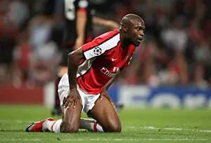 Arsenal V Olympiacos 2009-10 Prints: William Gallas Leads Arsenal to 2-0 Victory over Olympiacos in Champions League Group H