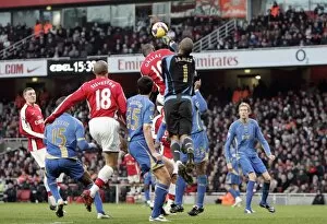 Images Dated 28th December 2008: William Gallas scores Arsenals goal beating David James