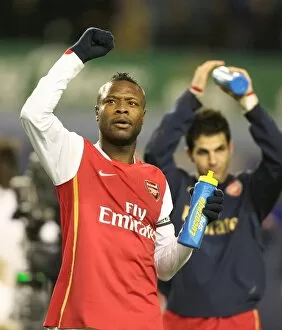 William Gallas waves to the Arsenal fans after the match