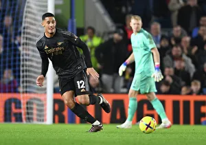 William Saliba in Action: Arsenal vs. Brighton & Hove Albion, Premier League 2022-23